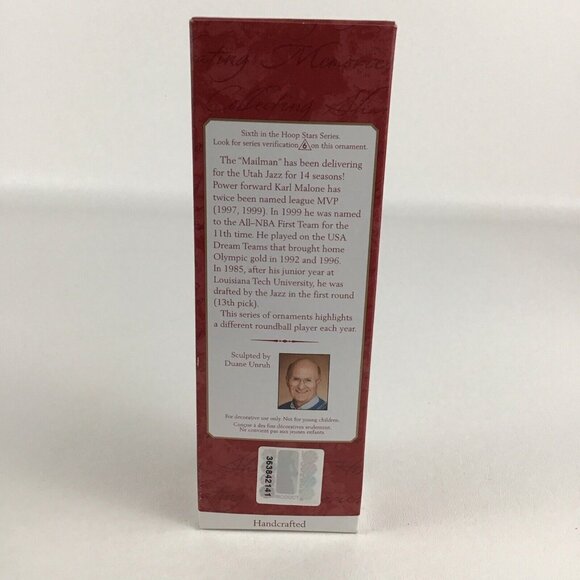 Hallmark Keepsake Christmas Ornament Hoop Stars Karl Malone Basketball New 2000 - Picture 3 of 6